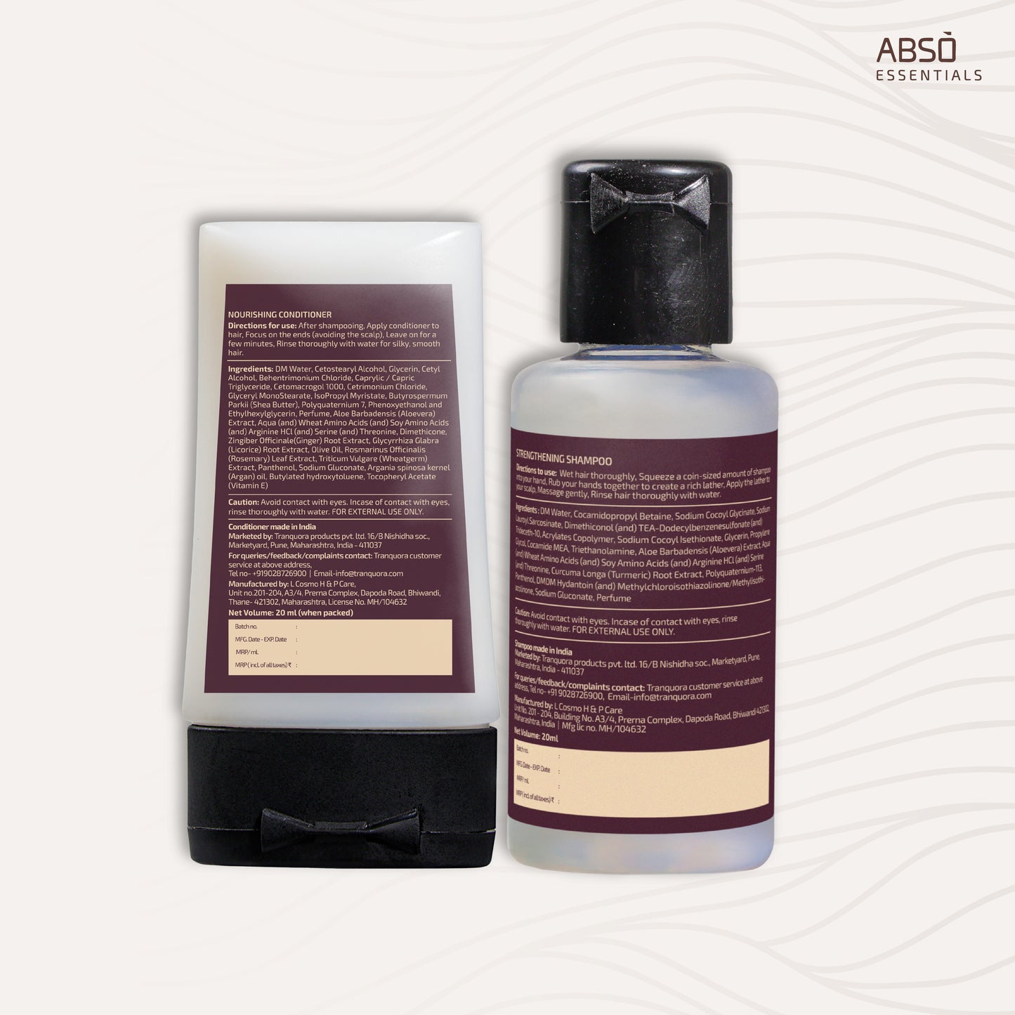 Hair Care Combo -Trial and Travel size 20 ml