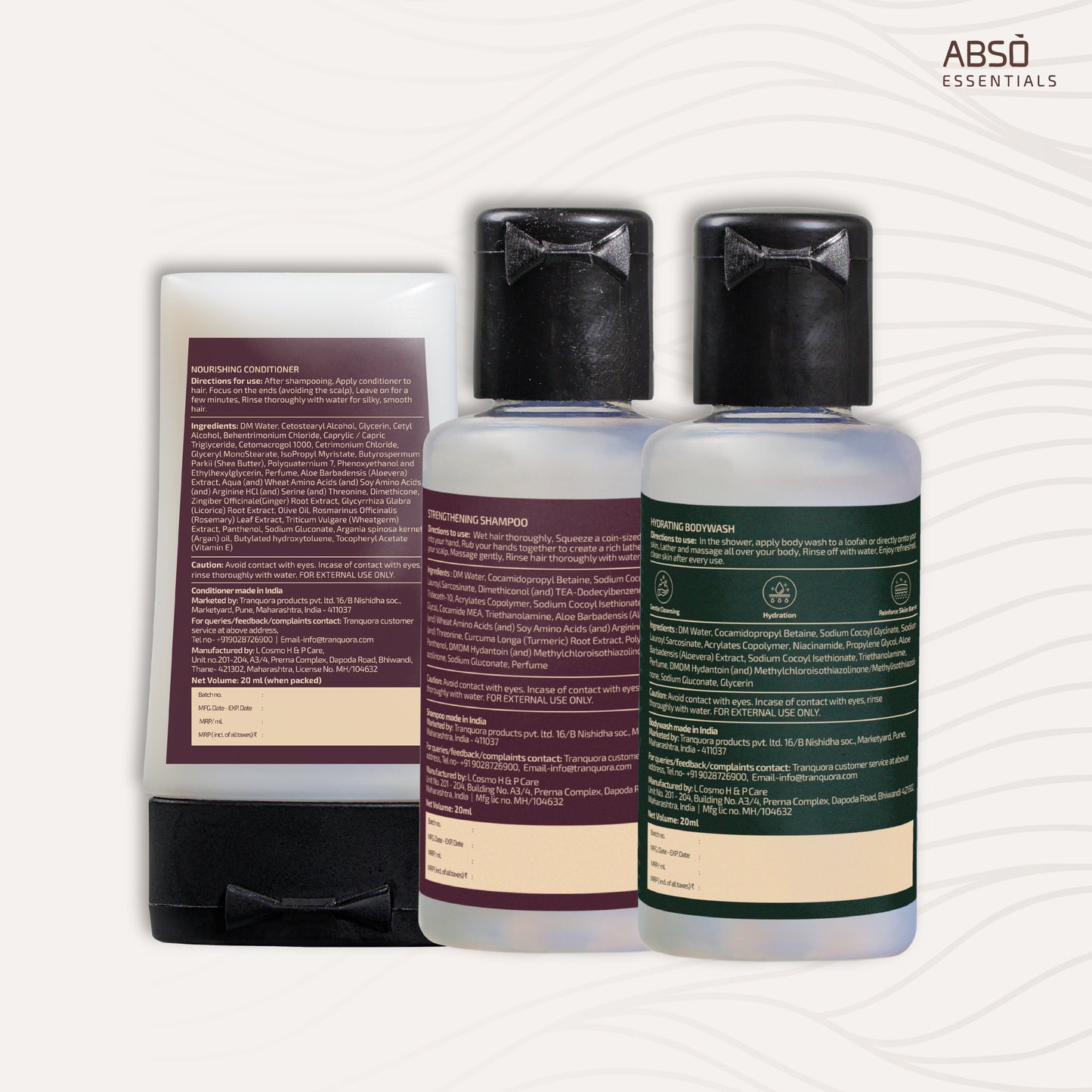 Shower Routine Combo -Trial and Travel size 20 ml